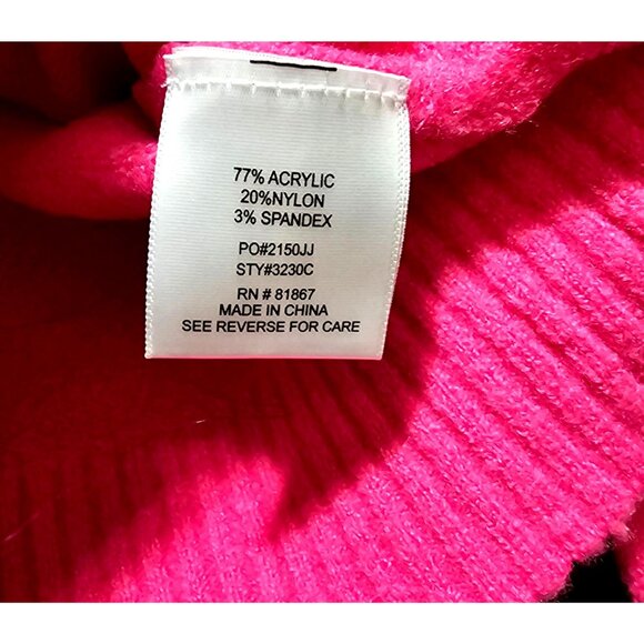 Hot Pink Olivia Sky XL Button-Down Cardigan Sweater Women's - Picture 5 of 9